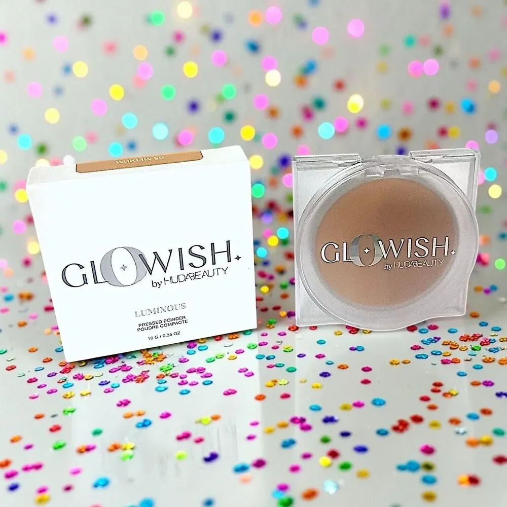 Glowish by Huda Beauty Luminous Pressed Powder in 05 Medium 0.35 Oz New in Box
